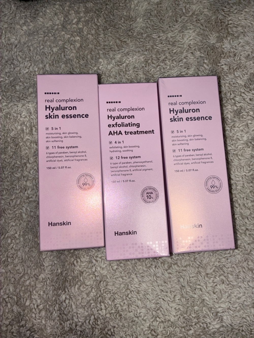 Hyaluron Skin Essence / Exfoliating AHA Treatment – Pink